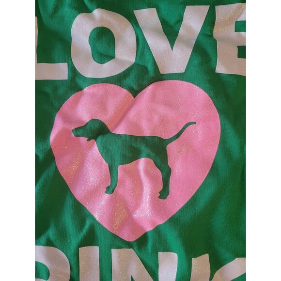 VS PINK CAMPUS PANTS JOGGERS BLING SHINE GREEN xxl - Picture 7 of 10